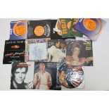 Vinyl - 18 David Bowie 45s in picture and company sleeves including China Girl (Ltd Edition