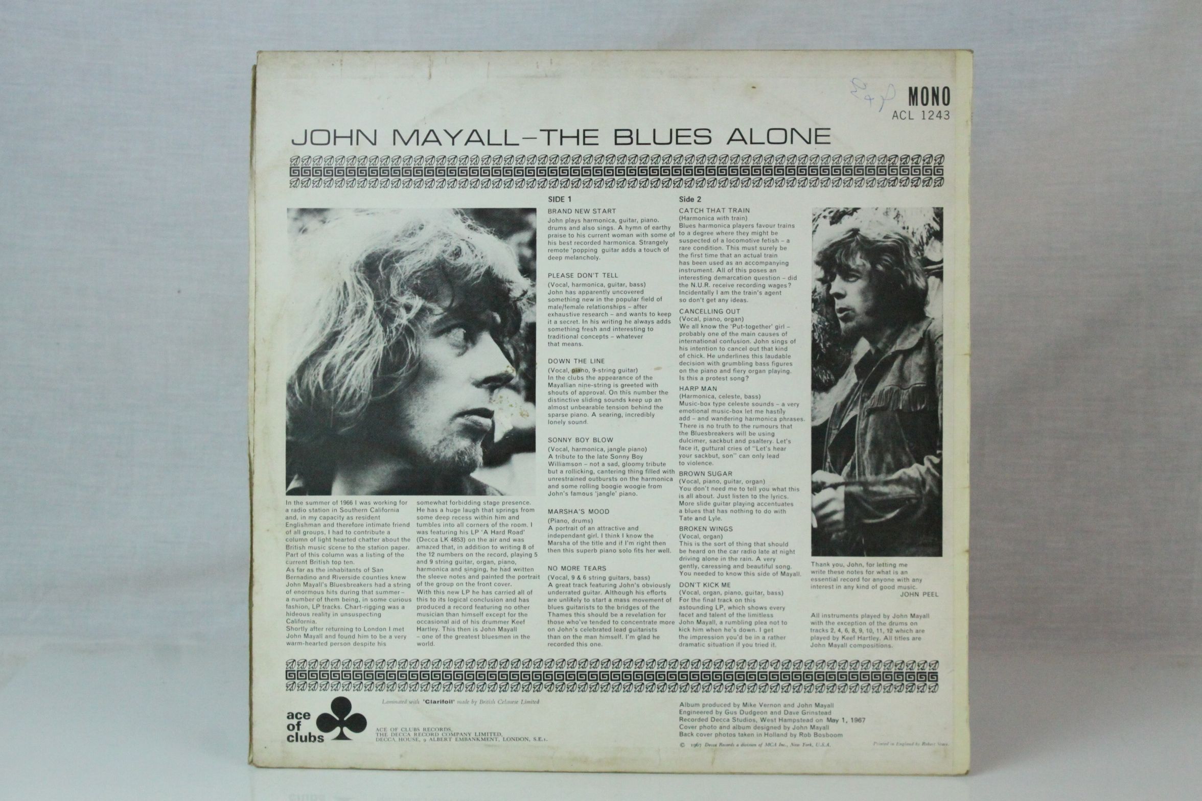 Vinyl - Two LP's from John Mayall to include The Blues Alone (ACL 1243 mono) and Crusade (LK 4890 - Image 5 of 10