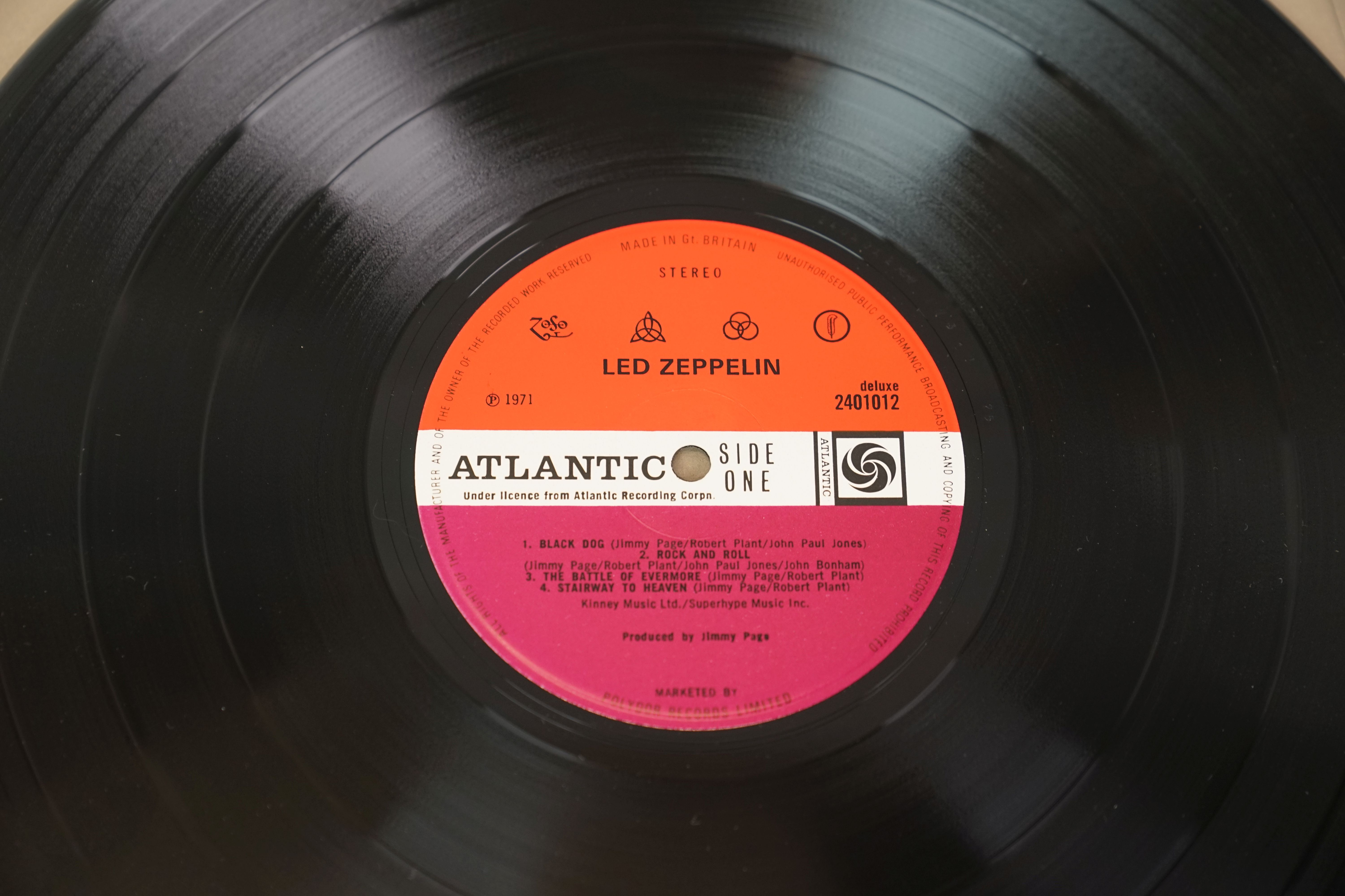 Vinyl - Two Led Zepelin LPs to include IV Four Symbols on Atlantic Deluxe 2401012 red/maroon label, - Image 10 of 18