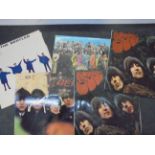 Vinyl - Five The Beatles LPs to include 2 x Rubber Soul (stereo & mono), Help, Sgt. Peppers ( with