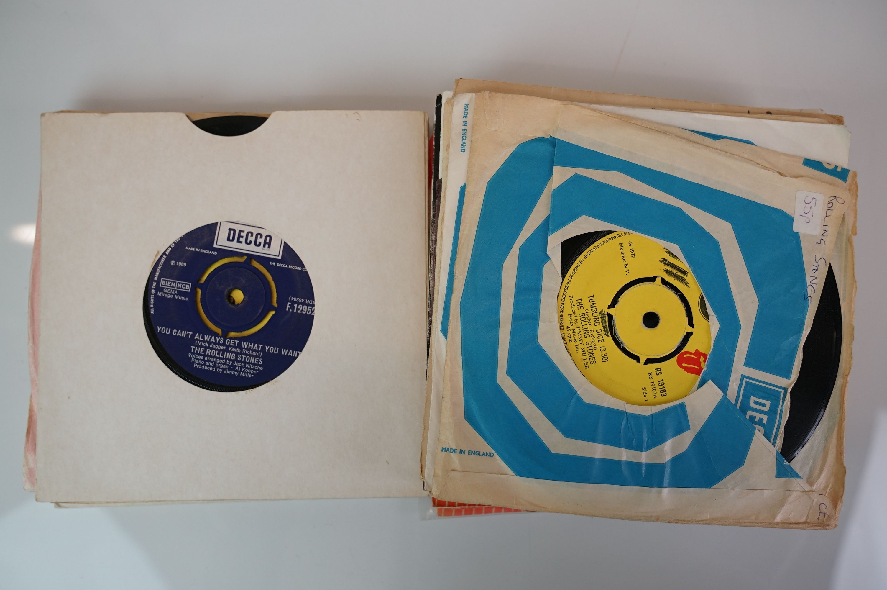 Vinyl - Collection of 28 The Rolling Stones 45s many in company sleeves to include Not Fade Away, - Image 11 of 33