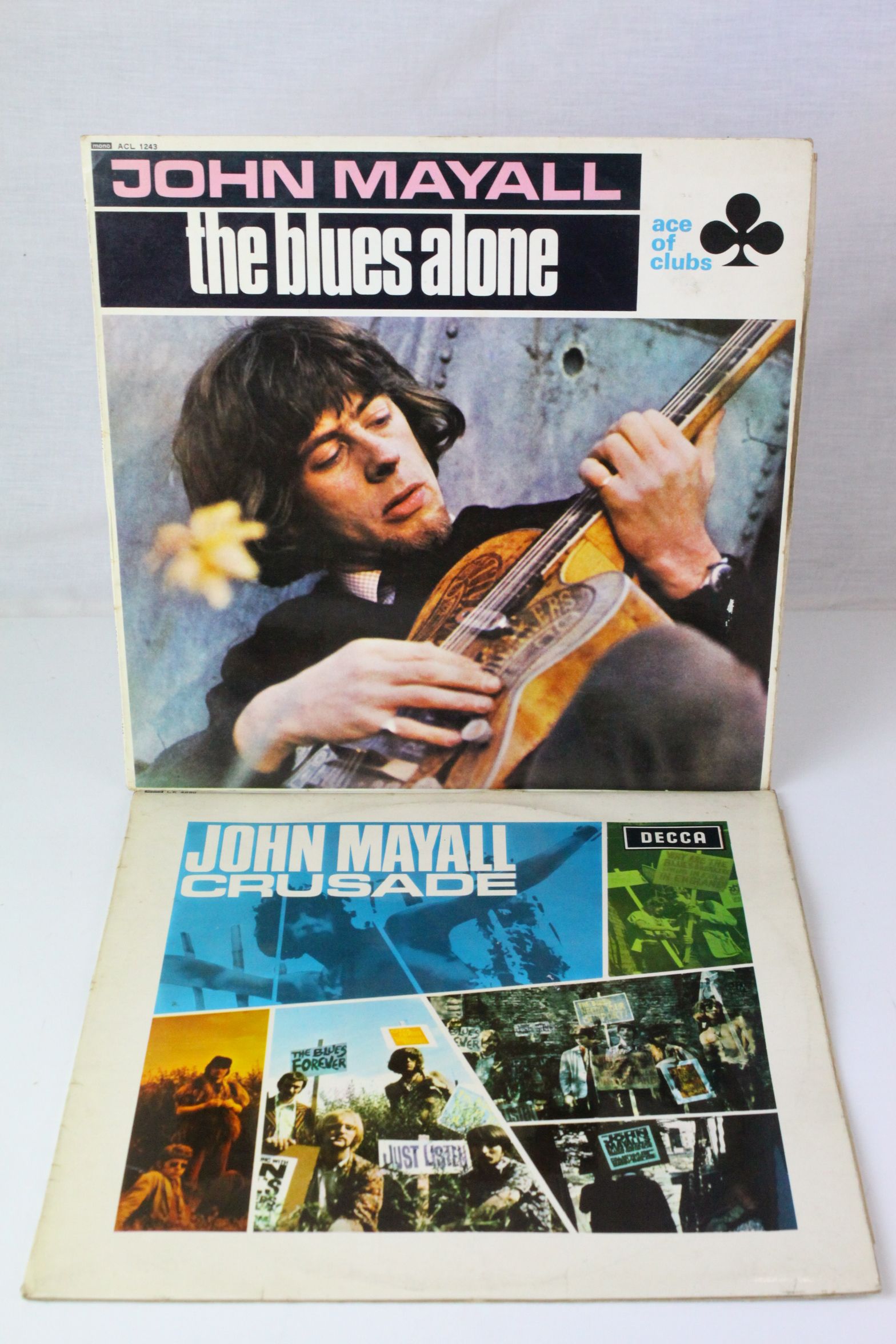 Vinyl - Two LP's from John Mayall to include The Blues Alone (ACL 1243 mono) and Crusade (LK 4890