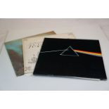 Vinyl - Three Pink Floyd LPs to include DSOTM with poster and 2 postcardsall ex. Relics SRS5071