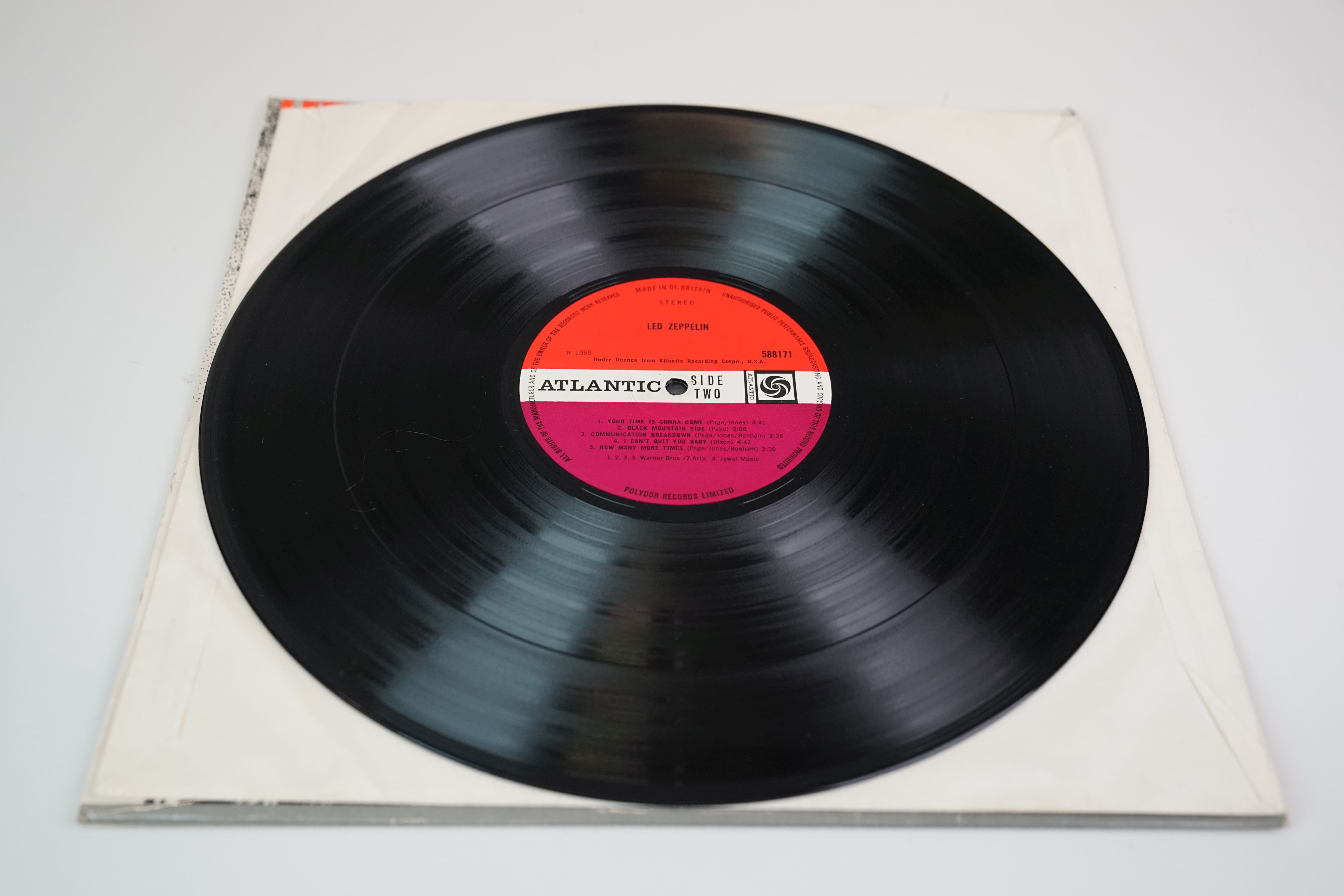 Vinyl - Led Zeppelin I on Atlantic 588171 orange lettering and grey strip to front of sleeve, red - Image 5 of 7