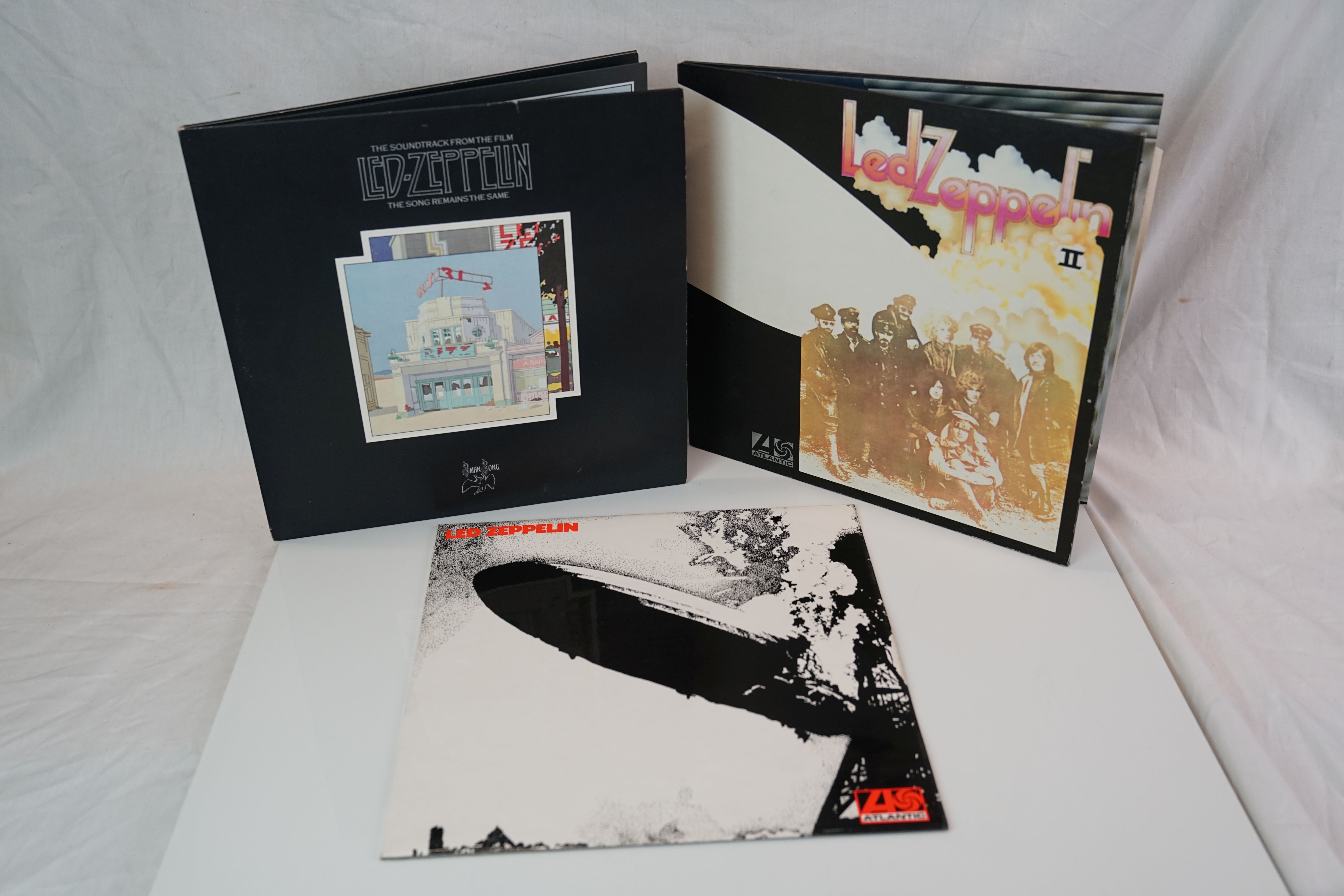 Vinyl - Three Led Zeppelin LPs to include I (K40031 orange green label), II (K40037 orange green