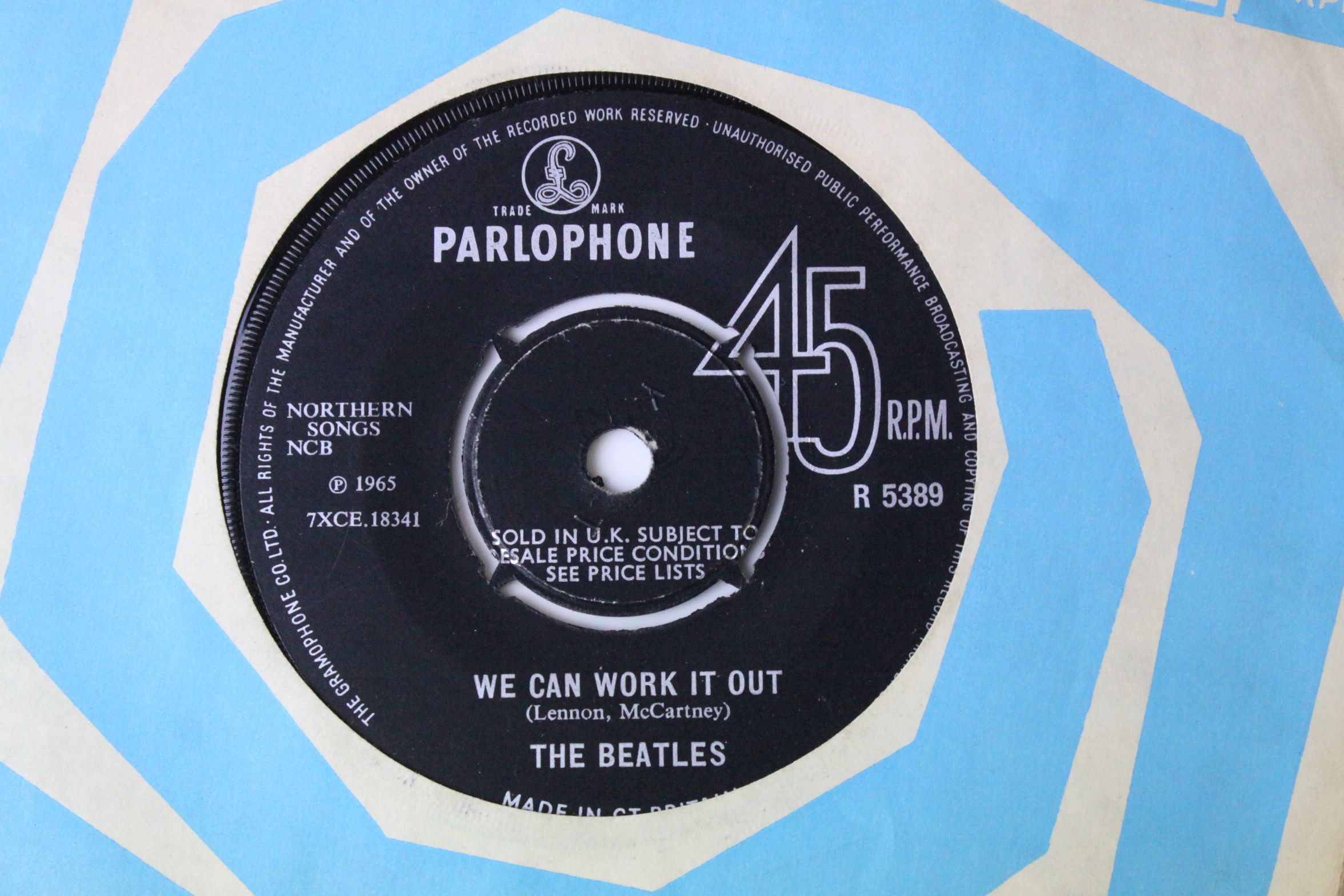 Vinyl - Approximately 40 The Beatles and related 45s, many with company sleeves, condition varies - Image 7 of 12