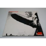 Vinyl - Led Zeppelin I on Atlantic 588171 orange lettering and grey strip to front of sleeve, red