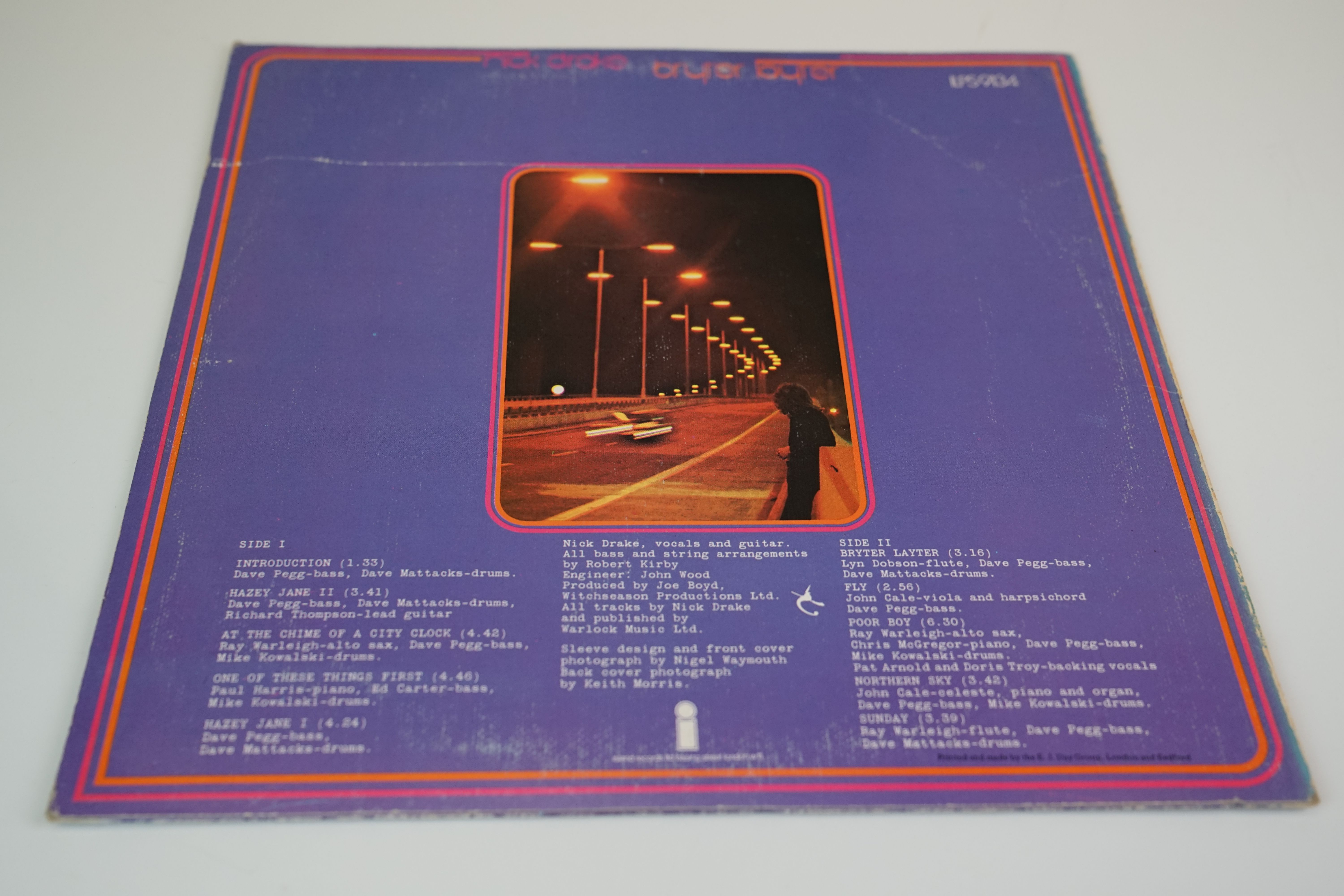 Vinyl - Nick Drake Bryter Later (ILPS 9134) first press with pink rim Island label, Stereo on label, - Image 2 of 6