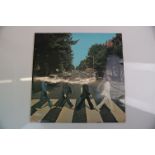 Vinyl - The Beatles Abbey Road PCS7088 with Apple logo aligned to side one track listing and Her