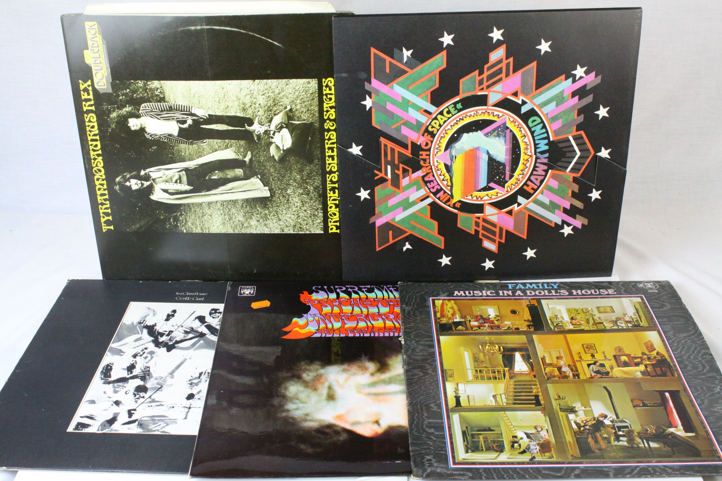 Vinyl - Five LPs featuring Family Music in a Dolls House RLP6312, Tyrannosaurus Rex Prophets,