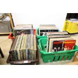 Vinyl - Large collection of LPs & 12" singles featuring various artists & genres (4 boxes)