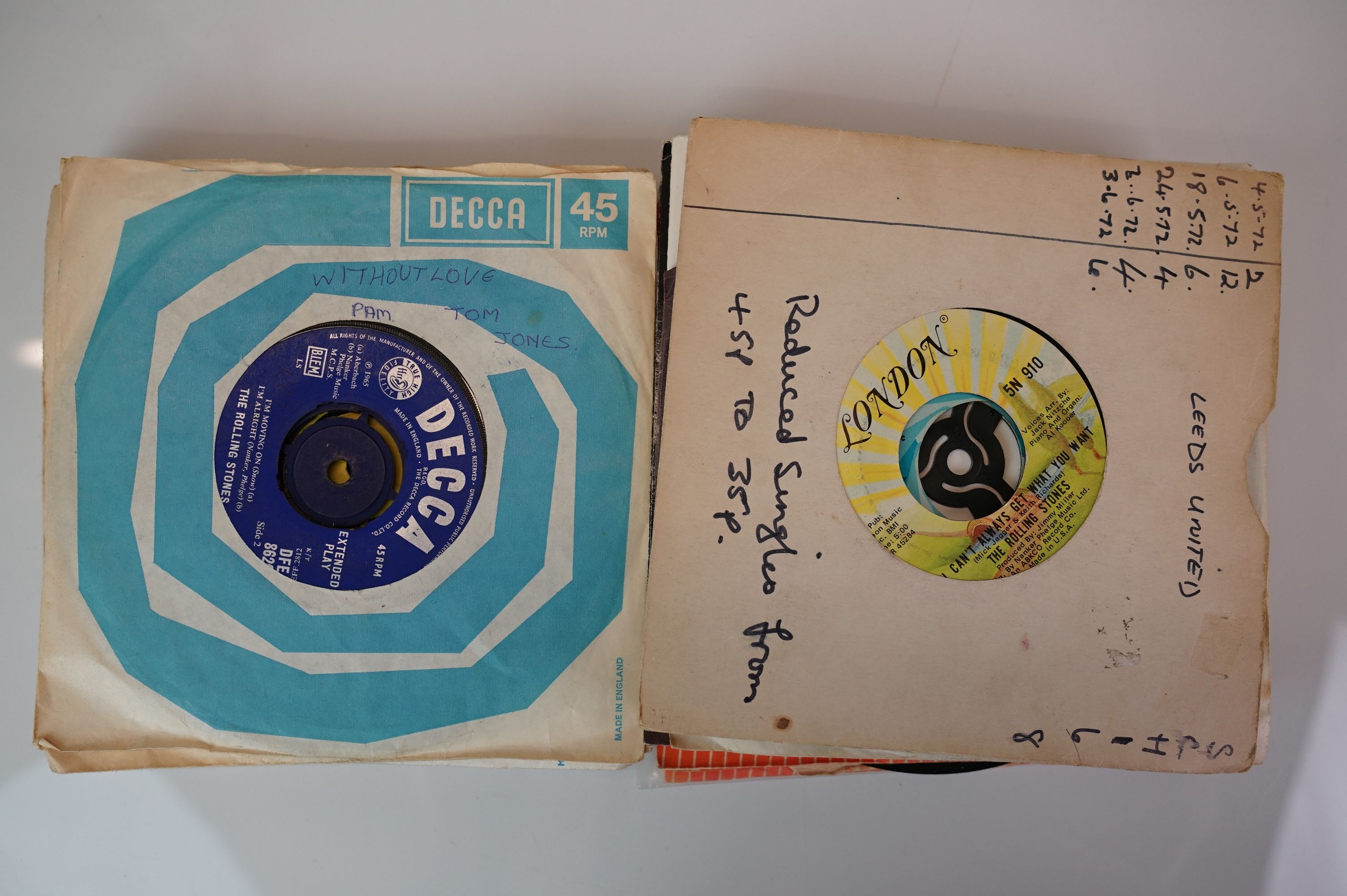 Vinyl - Collection of 28 The Rolling Stones 45s many in company sleeves to include Not Fade Away, - Image 15 of 33