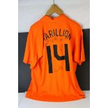 Music Autographs - Holland football shirt with 'Marillion 14' printed to back and signed by