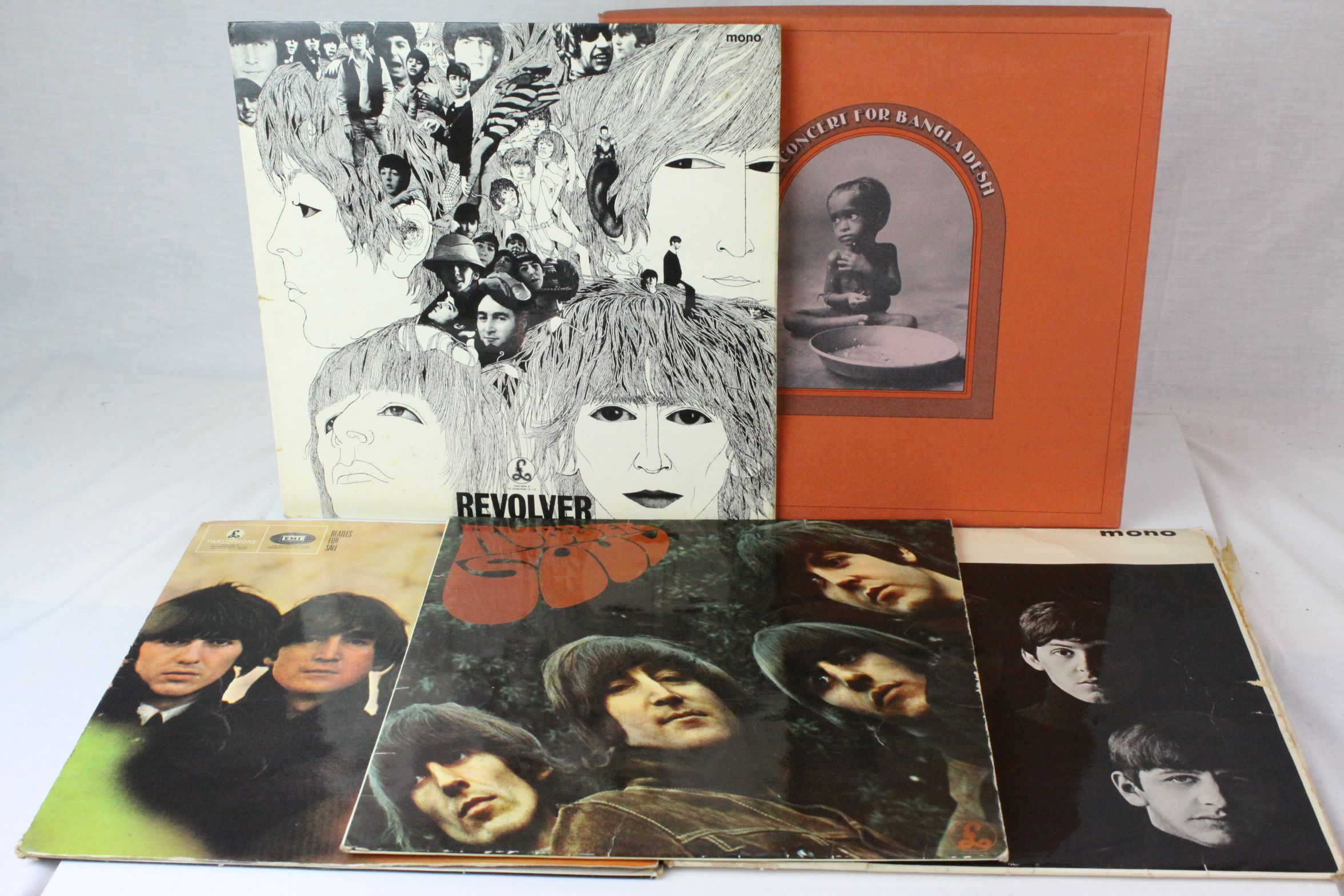 Vinyl - Four The Beatles LPs to include For Sale PMC1240 mono, Revolver PMC7009 mono, With The