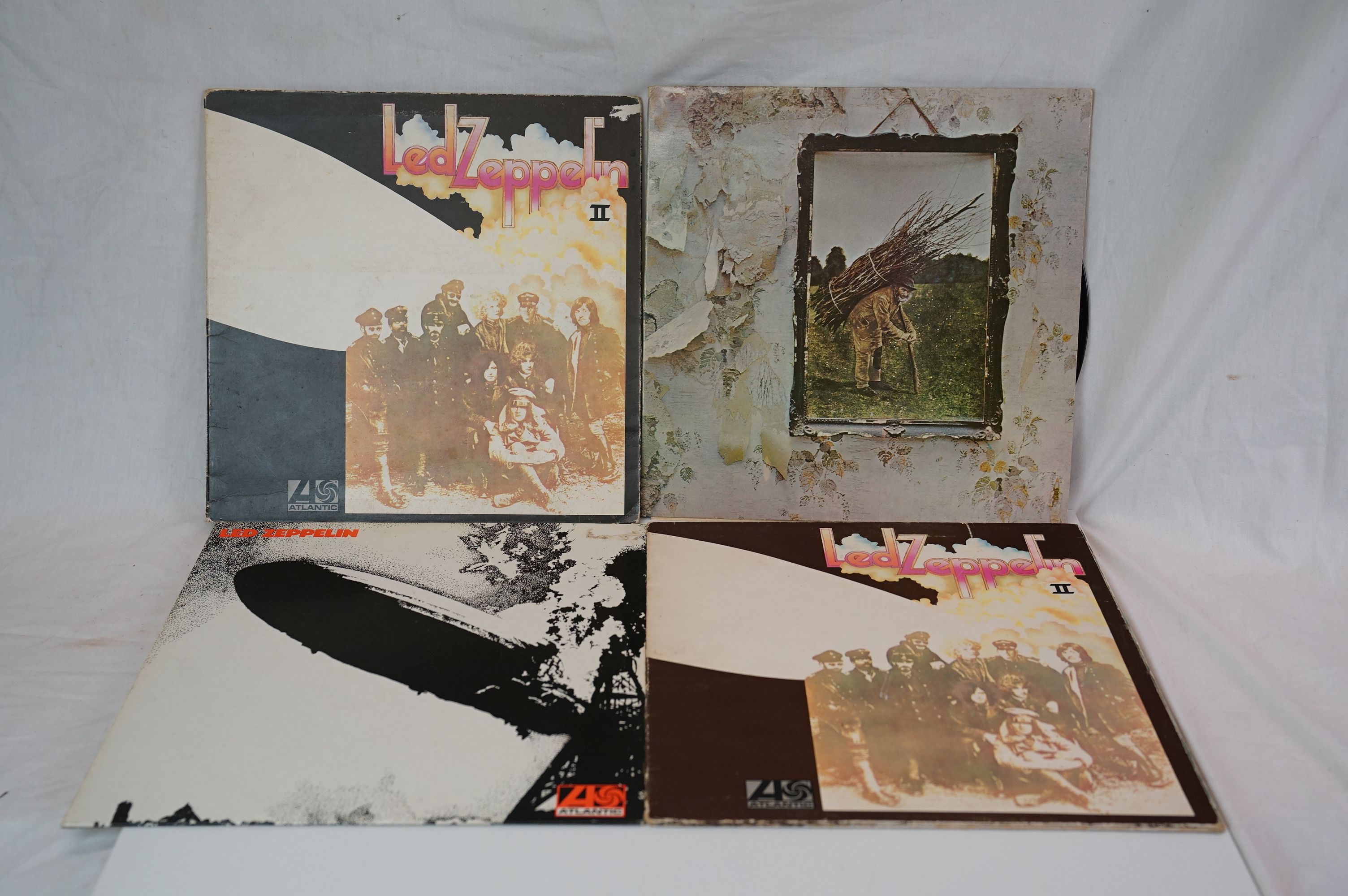 Vinyl - Led Zeppelin collection of 4 LP's to include One (K 40031) later press, Two x 2 (K 40037 one