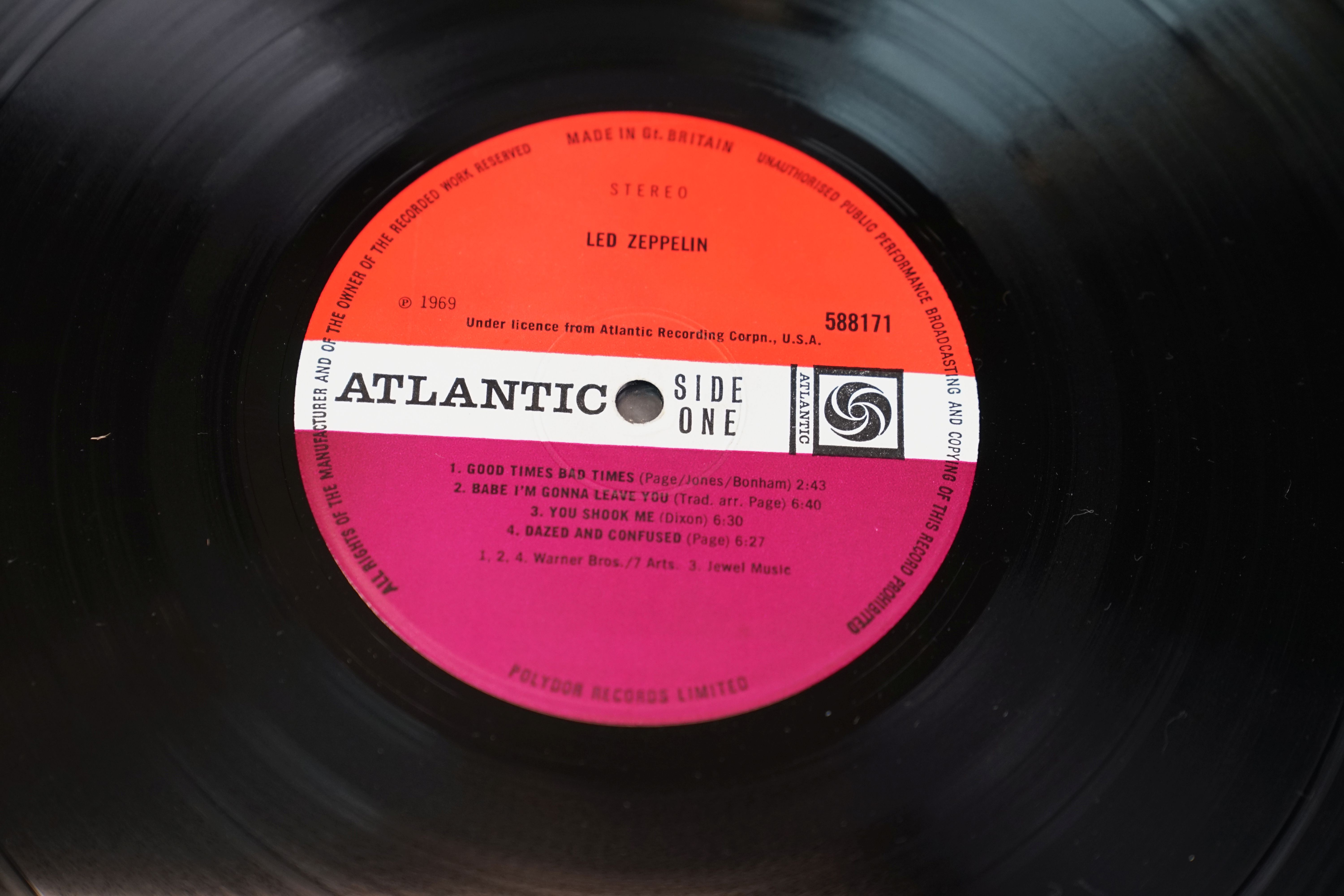 Vinyl - Led Zeppelin I on Atlantic 588171 orange lettering and grey strip to front of sleeve, red - Image 7 of 7