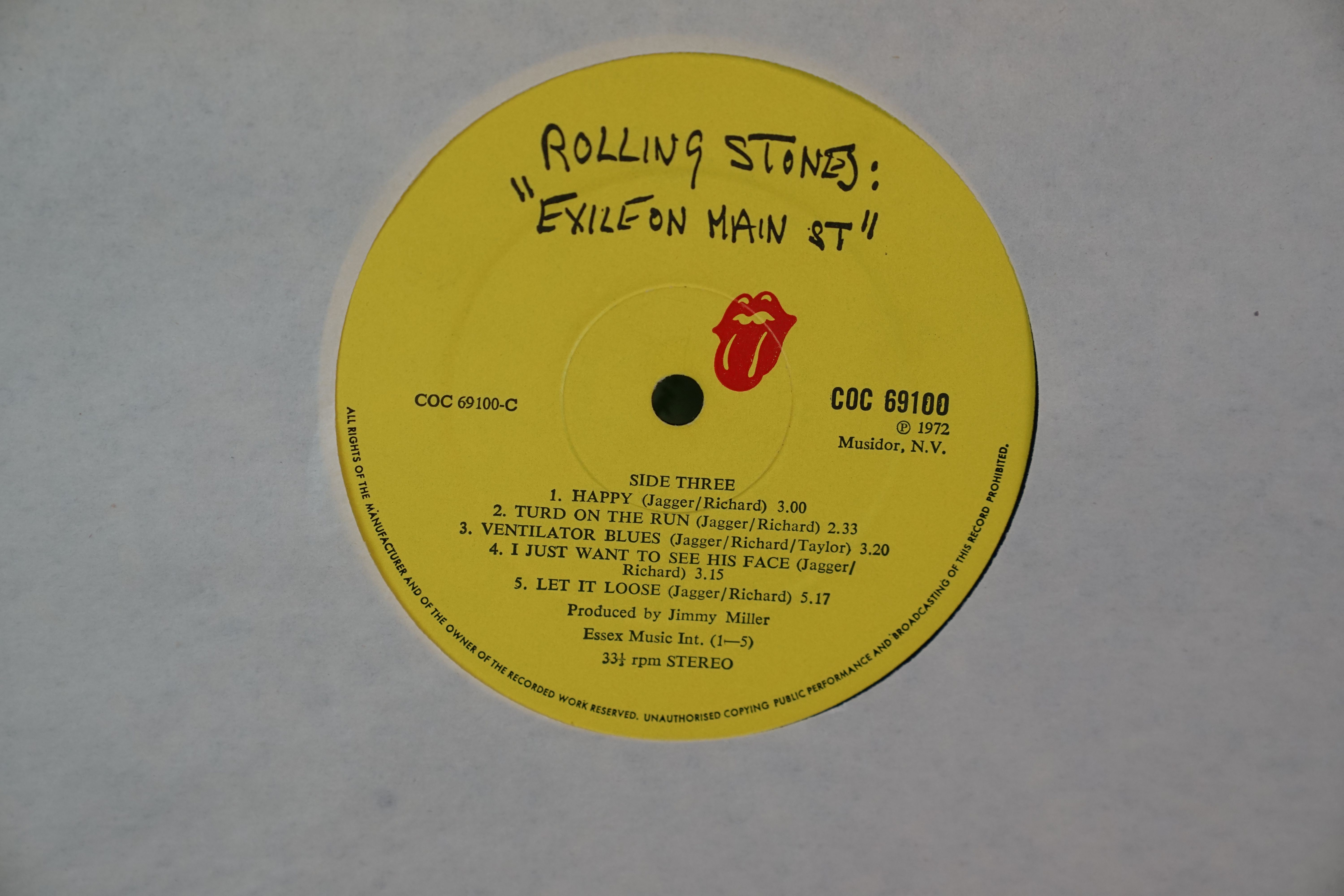 Vinyl - the Rolling Stones Exile on Main Street, no postcards, vinyl and sleeves vg - Image 14 of 16