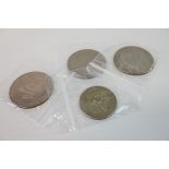 Coins - USA Three uncirculated 1 Dollar 1971, 74 and 76 plus Kennedy Half Dollar, all 40% silver