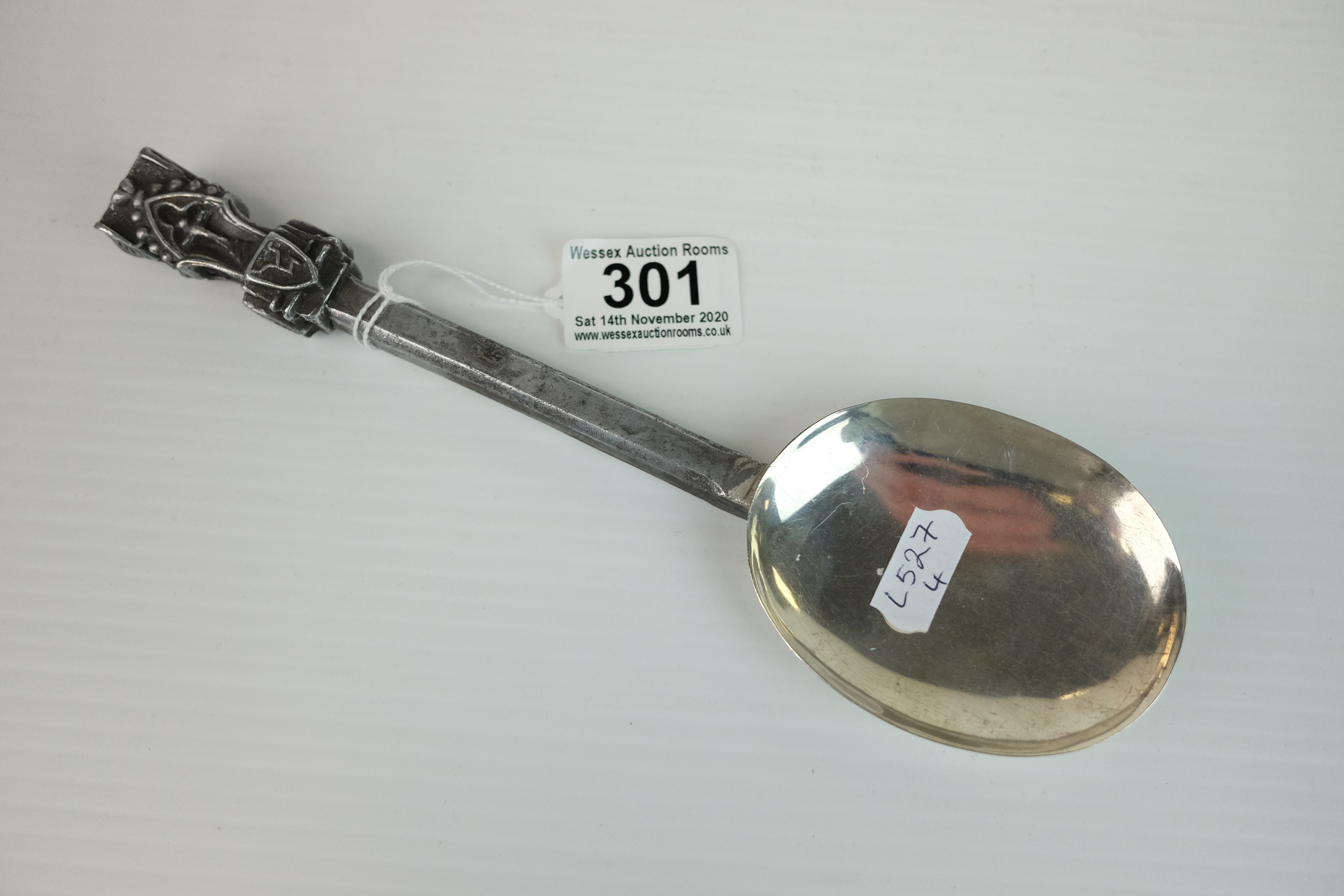 Pewter and White Metal Anointing Spoon