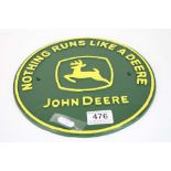 Cast Metal John Deere Advertising Plaque