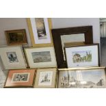 Quantity of Signed Pictures including George Engel, Rosina Wachtmeuster, etc and an Edwardian Oak