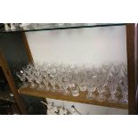 Waterford Crystal Glasses including Ten Tumblers, Thirteen Champagne Flutes, Ten Wine Goblets, Ten