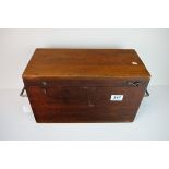 Vintage Wooden Box with Metal Handles filled with collection of Curios to include French Opera