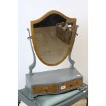 Part Painted 19th century Swing Mirror together with a Painted Dressing Stool
