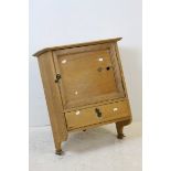 19th / Early 20th century Pine Hanging Cupboard with Drawer, 61cms high x 52cms wide