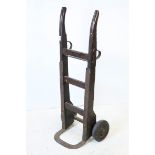 Set of Vintage Wooden and Iron Sack Trucks, 117cms high