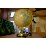 Fucashun Light-up Globe together with Two Pairs of Wooden Boot Lasts / Shapers