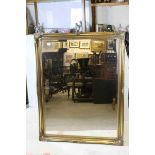 Large Gilt Framed Bevelled Edge Mirror, 132cms x 103cms
