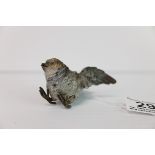 Austrian Cold Painted Bronze Model of a Bird / Chick, signed to tail feathers ' Geschutz ' , 5cms