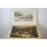 Edwin John Ellis (English, 1842-1895) Watercolour of Coastal Scene, 27cms x 46cms, mounted