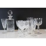 Glass - Quantity of mainly Cut Glass, including drinking glasses, decanter, etc