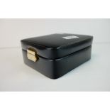 Black Jewellery Case containing various pairs of Earrings including Silver and Gold together with