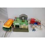 Blue-bird Toys including Garage, Horse Transporter and Campervan, from 1980's / 90's