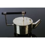 Christopher Dresser Style White Metal Teapot