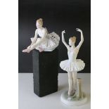 Two Royal Worcester Limited Edition Figures of Ballerinas - Reflections and Graceful Moment, both