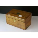 19th century Mahogany Stationery Box, the sloping hinged lid opening to reveal a fitted rack