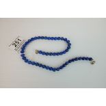 Lapis Luzuli Bead Necklace, 40cms long