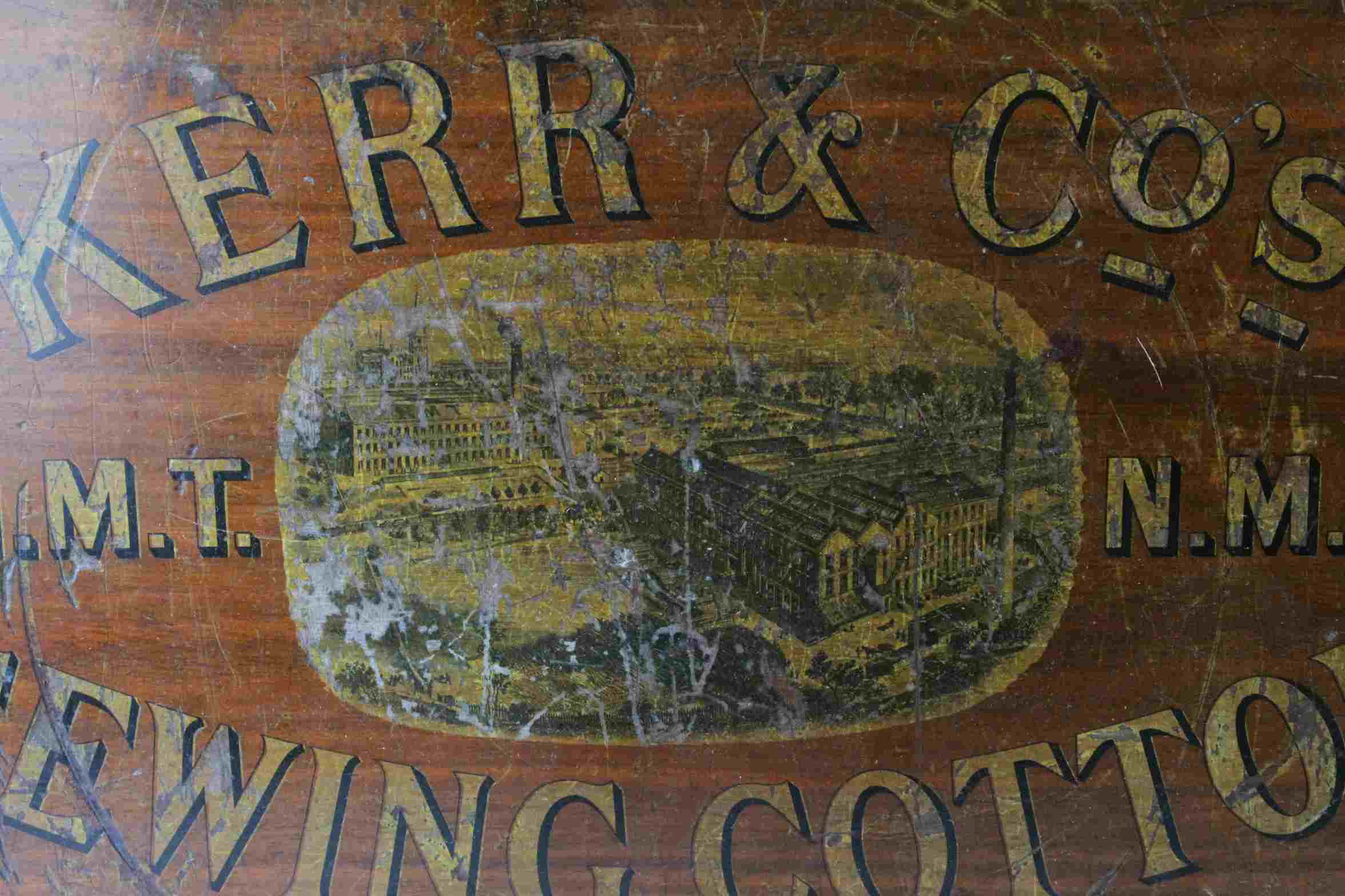 Early 20th century Haberdashery Advertising ' Kerr & Co N.M.T ' Sewing Cotton Cabinet of Two - Image 4 of 10