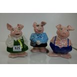 Three Wade Nat West Pig Moneybanks