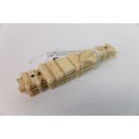 19th century / Early 20th century Bone Folding Pipe Cleaner in the form of a Lady, possibly Prisoner
