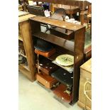 1930's / 40's Wooden Open Bookcase with three shelves