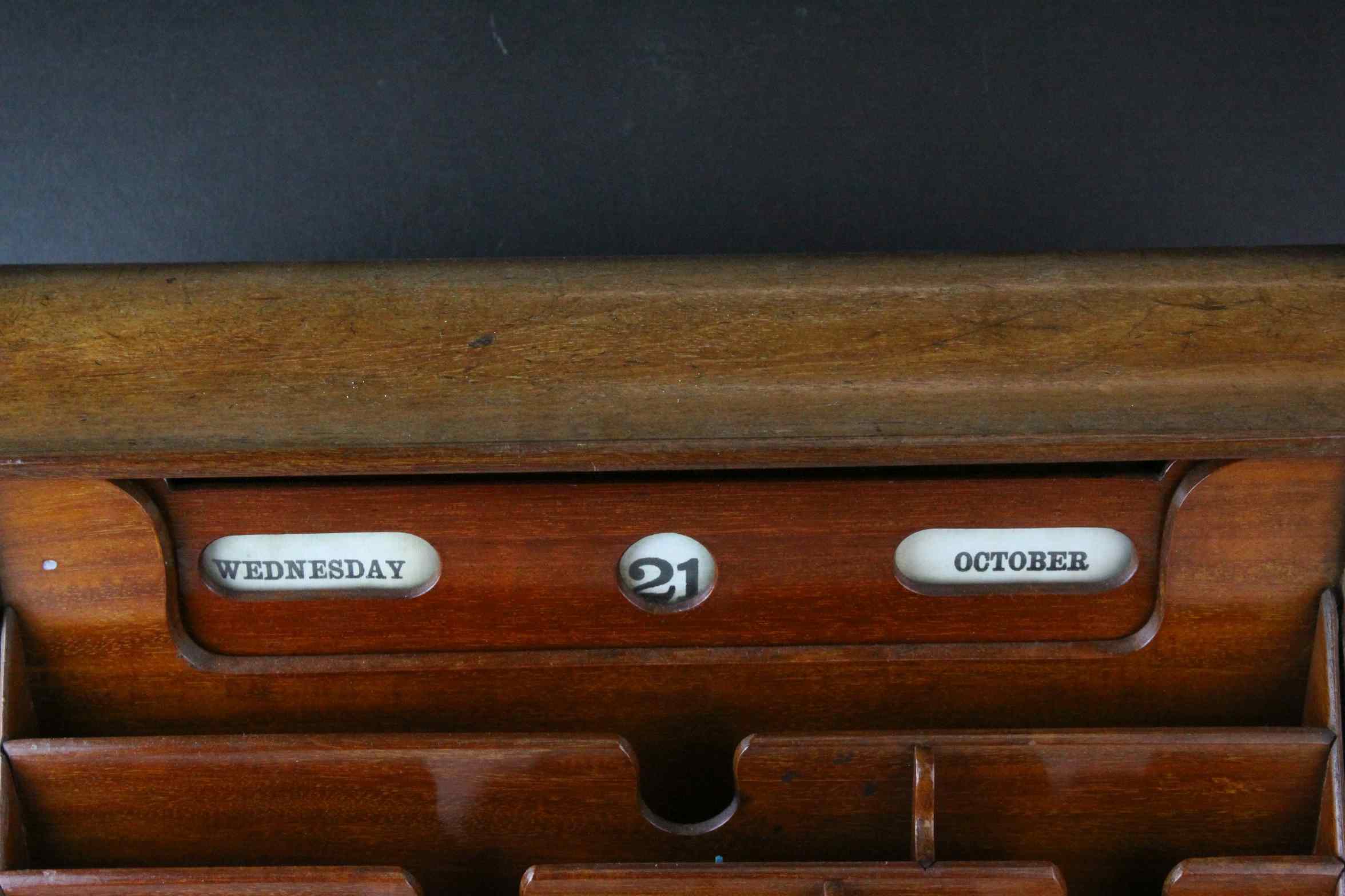 Victorian Mahogany Stationery Cabinet, the sloping front with two doors opening to reveal a fitted - Image 3 of 10