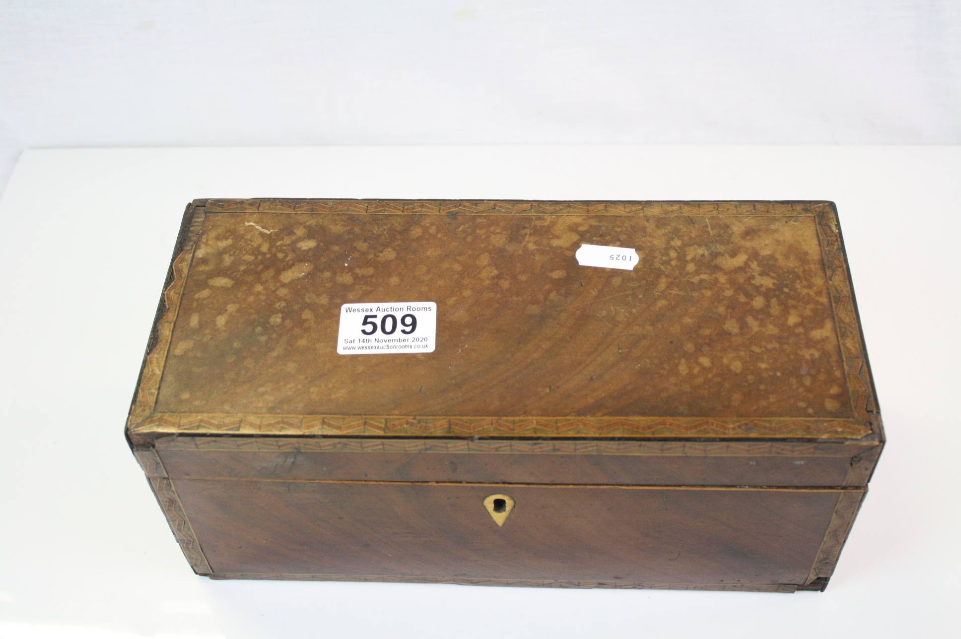 19th century Flamed Mahogany Two Section Box