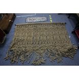 Rope and Bead Wall Hanging / Door Covering, Eastern / Oriental / Indian ???, 150cms x 127cms plus an