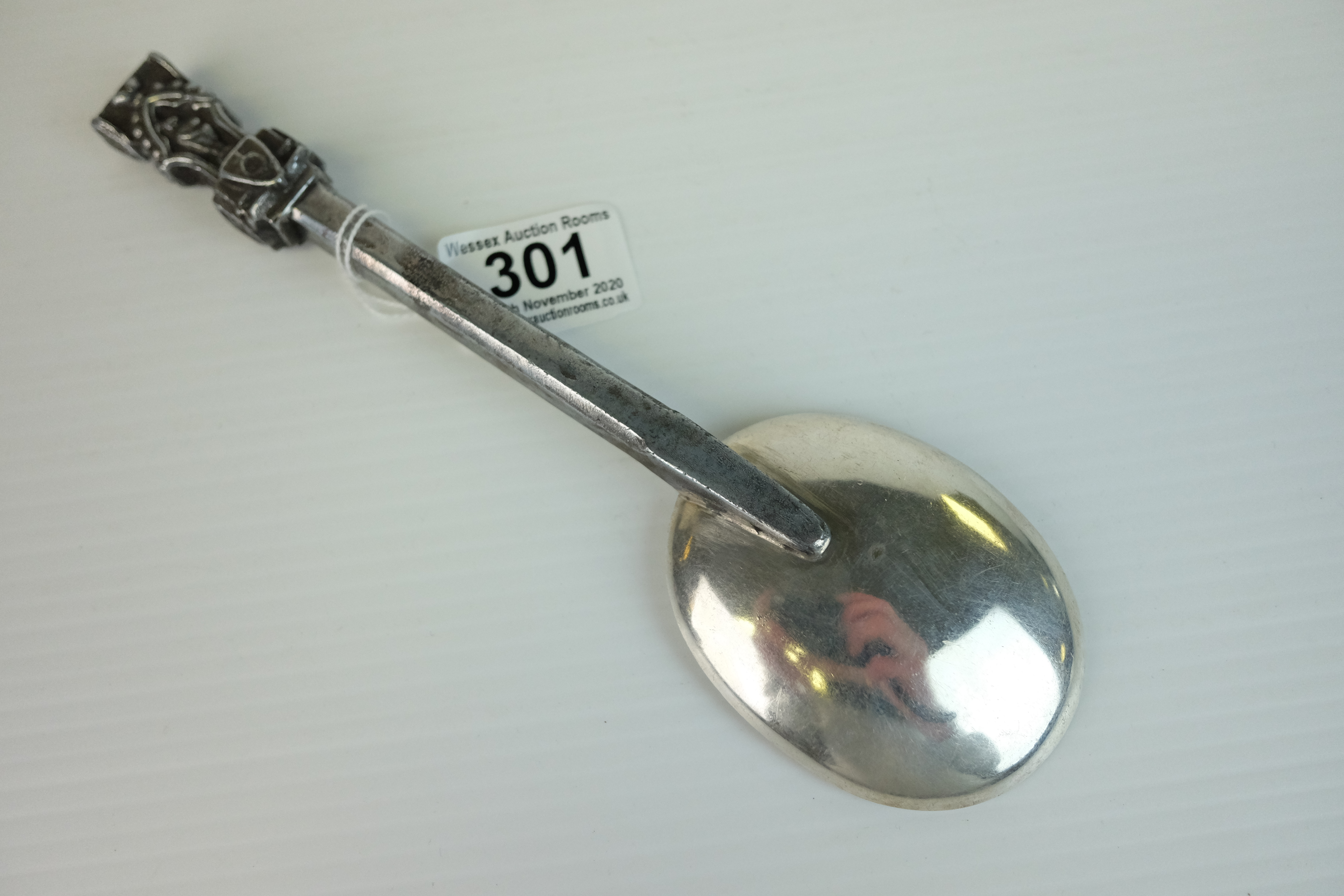 Pewter and White Metal Anointing Spoon - Image 2 of 3