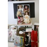 Collection of Boxed and Loose Collector's Dolls